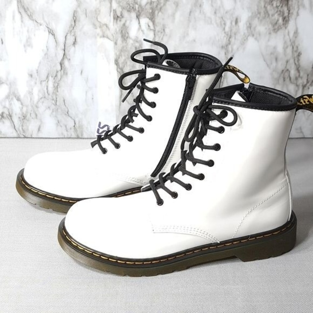Dr. Martens 1460 Y Ankle Boots White Smooth Leather US M 6 US L 7‎ - Picture 3 of 11